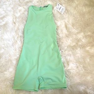 Zara Mint Green Fitted Romper